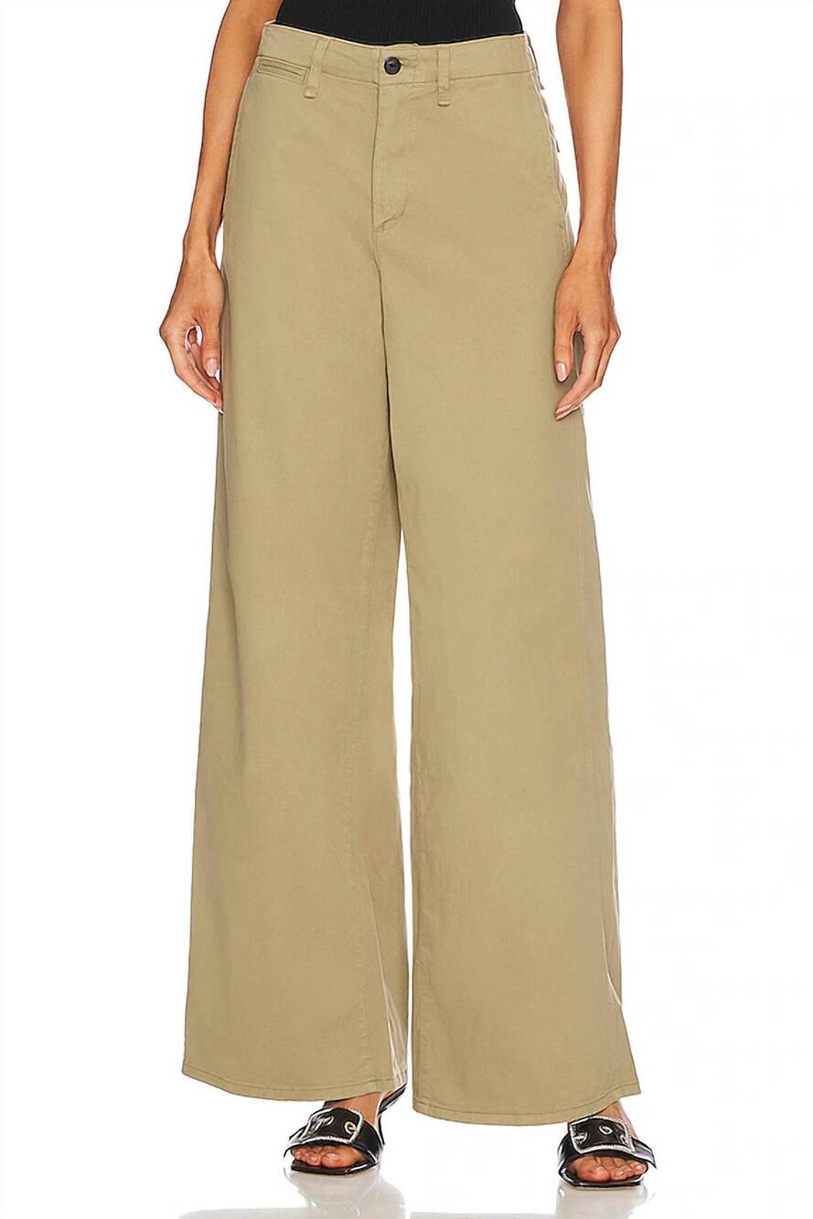 NEW RAG & BONE sofie wide leg chino trousers in khaki